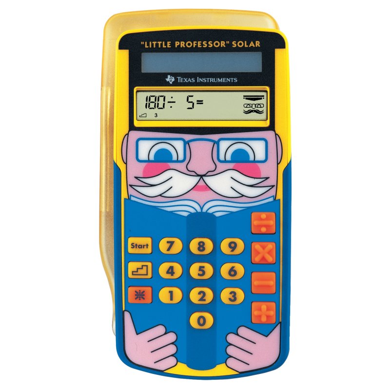 TEXAS INSTRUMENTS rekenmachine Little Professor, zonnebatje, 50.000 opgaven, 5 niveaus